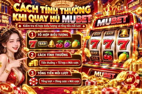 Cách Tính Thưởng Khi Quay Hũ MUBET – Kiểm Tra Tổ Hợp Biểu Tượng Và Tổng Tiền Mỗi Lượt Hướng dẫn tính thưởng khi quay hũ MUBET dựa trên tổ hợp biểu tượng và tổng tiền mỗi lượt
