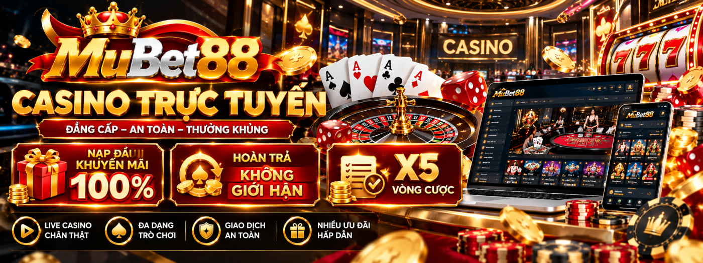 Casino Trực Tuyến MUBET88 – Khuyến Mãi Nạp Đầu 100% & Hoàn Trả Không Giới Hạn