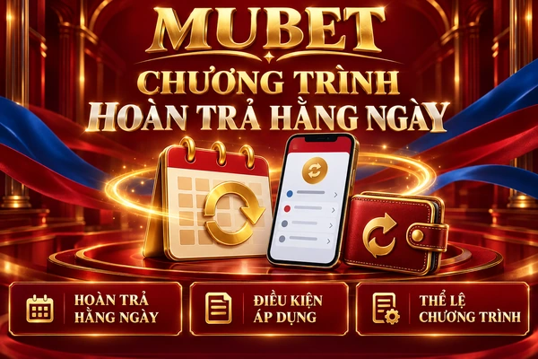 Lịch, điện thoại và ví có biểu tượng hoàn trả minh họa chương trình hoàn trả hằng ngày MUBET.