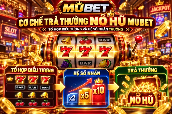 Cơ chế trả thưởng nổ hũ MUBET với tổ hợp biểu tượng và hệ số nhân thưởng