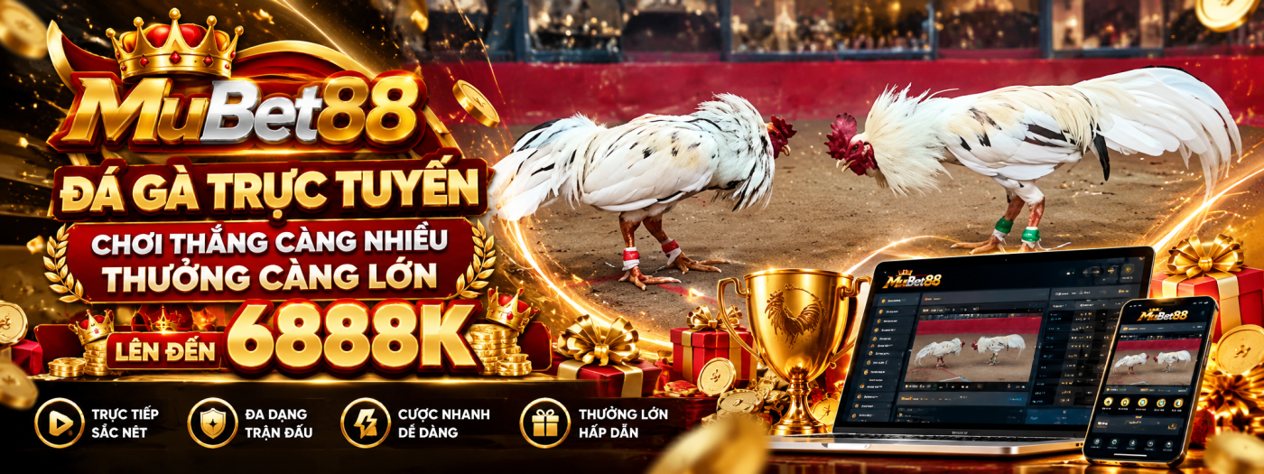 Đá Gà Trực Tuyến MUBET88 – Chơi Thắng Càng Nhiều, Thưởng Càng Lớn
