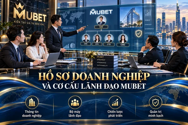 Hồ Sơ Doanh Nghiệp Và Cơ Cấu Lãnh Đạo MUBET Hồ sơ doanh nghiệp và cơ cấu lãnh đạo MUBET với sơ đồ tổ chức, đội ngũ quản lý và chiến lược phát triển thương hiệu.