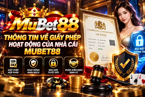 Hình minh họa thông tin giấy phép hoạt động của nhà cái MUBET88. Hình minh họa thông tin giấy phép hoạt động của nhà cái MUBET88.