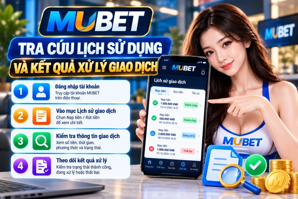 Hướng dẫn tra cứu lịch sử giao dịch MUBET trên điện thoại, kiểm tra số tiền, thời gian và trạng thái xử lý giao dịch.